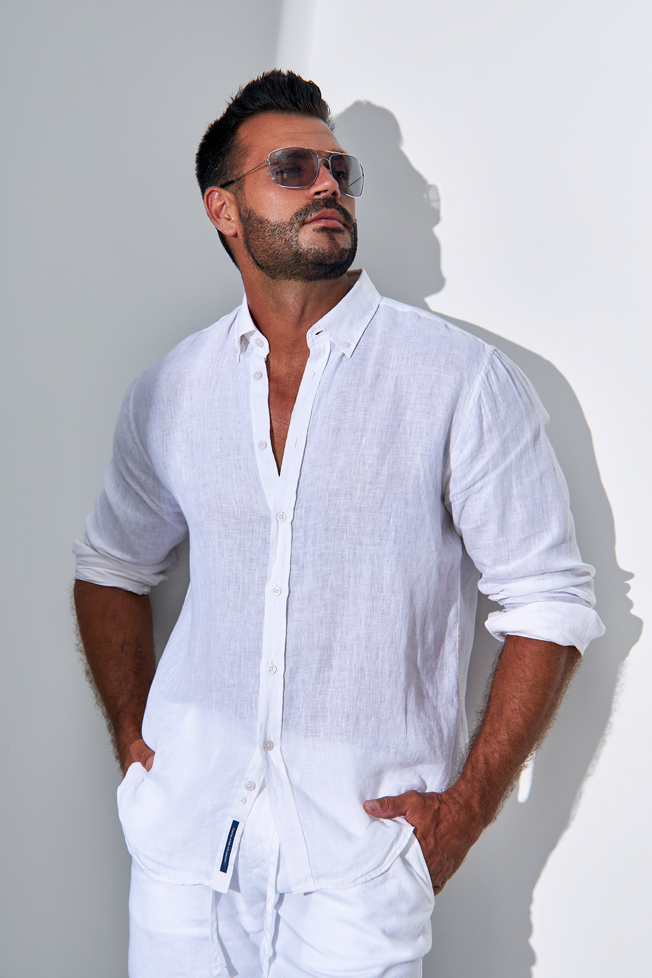 Рубашка льняная Van Mich