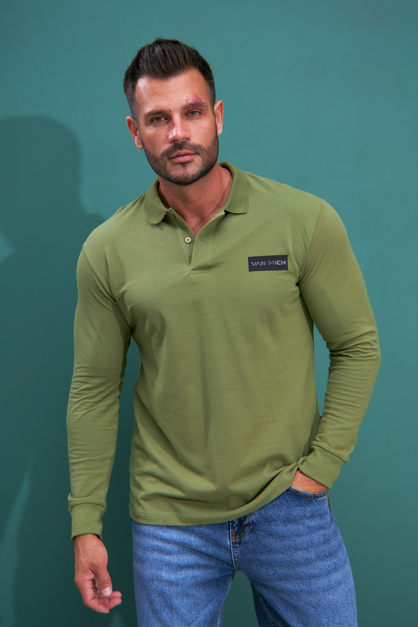 Поло с длинным рукавом Van Mich